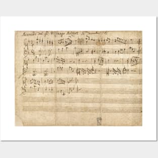 Mozart | Original manuscript | First musical composition | 4 of 4 Posters and Art